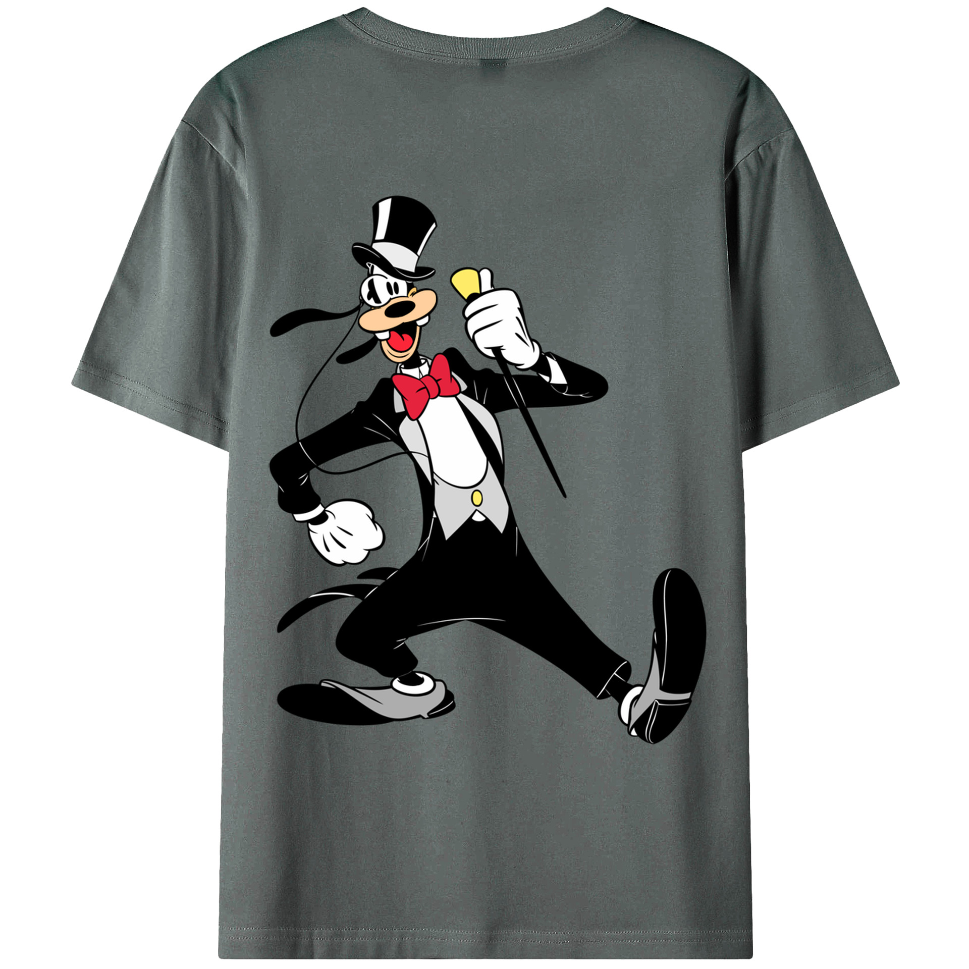 ミッキーマウス Mickey Mouse 綿100％ メンズ半袖Tシャツ（バックプリント） 通気性